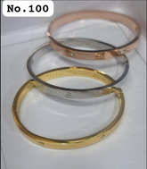 Luxury Stainless Steel Screw Design Bracelet - Anti-Tarnish Unisex Bangle